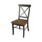 International Concepts Round 36 in Rd Extension Dining Table, 2 X-Back Chairs, Hickory/Washed Coal, 36 in W, 48 in L, Wood K45-36RXT-27B-C613-2 - alternate 4